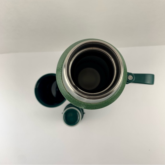 New STANLEY Green Stainless Steel XL 1.40Qt Classic Thermos Foldable Handle - Picture 10 of 15
